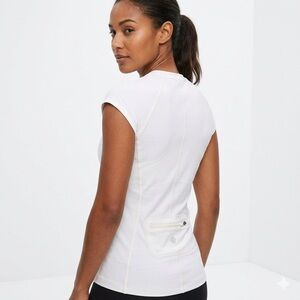 Athleta White Short Sleeve Tee
